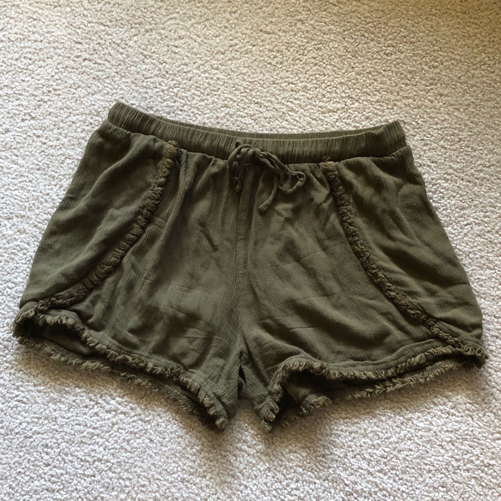 Olive green shorts